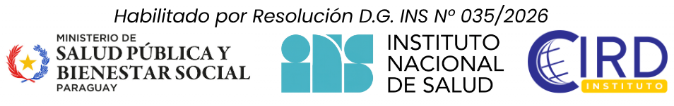 Habilitado por Resolución D.G. INS Nº 035/2026 - Ministerio de Salud Pública y Bienestar Social, Instituto Nacional de Salud, CIRD Instituto